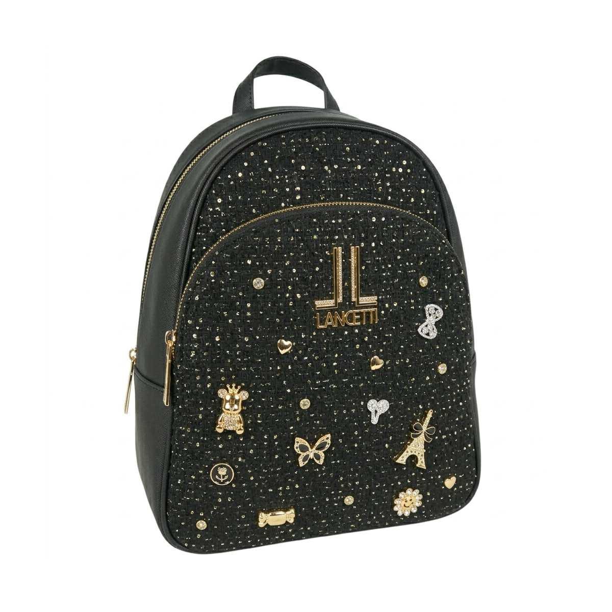 Zaino donna con paillettes e decorazioni in metallo linea Lehavre Lancetti