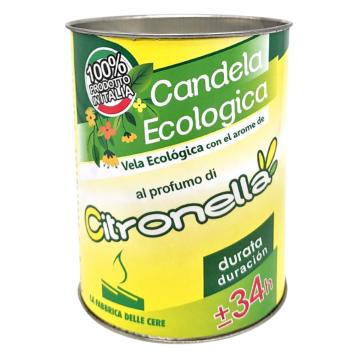 Candela eco alla citronella d.8x h.10 cm Made in Italy