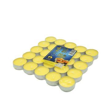Confezione da 25 Tea Light alla citronella d.3,6x h.1,7 cm Made in Italy