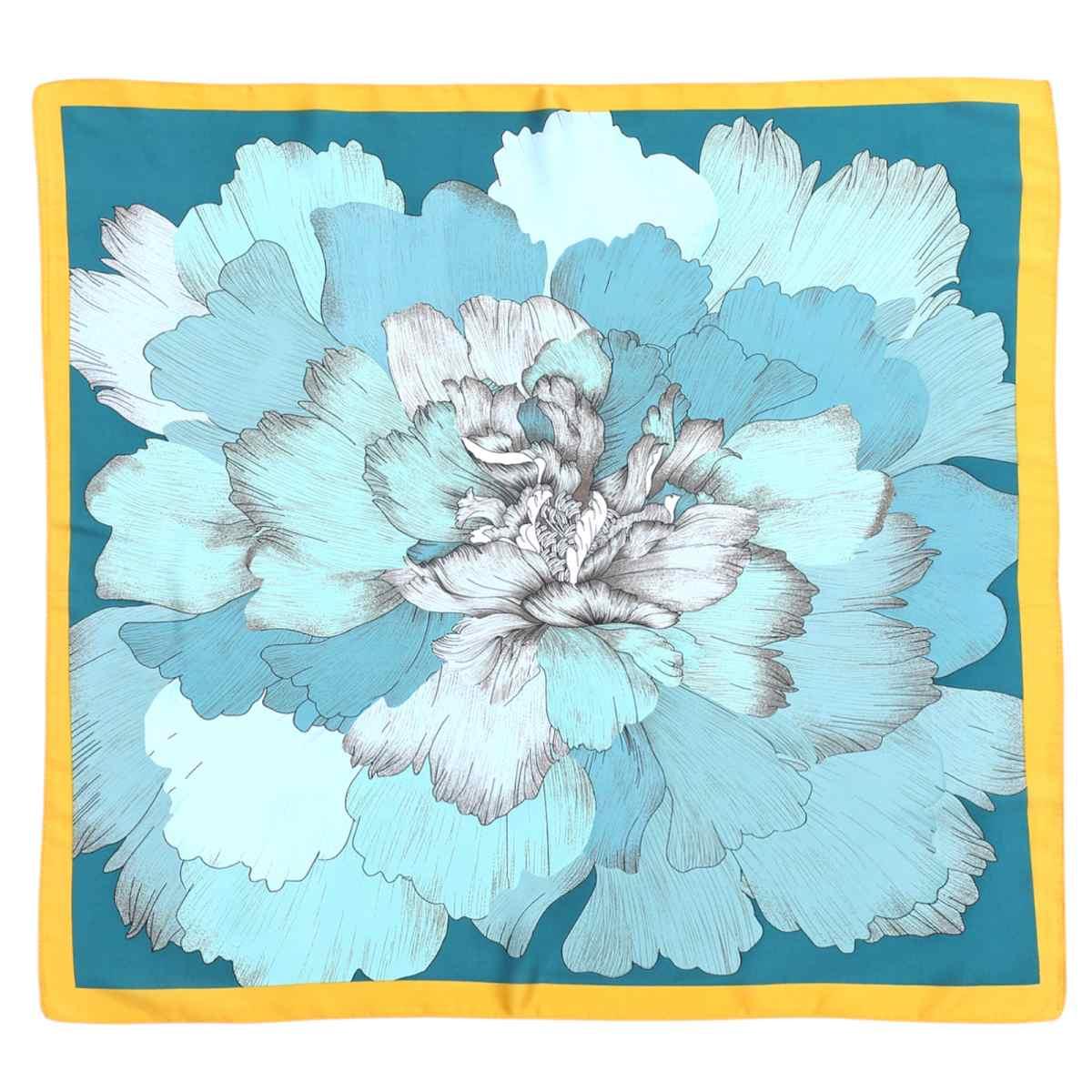 Foulard donna in seta stampa peonia multicolor Capoverde