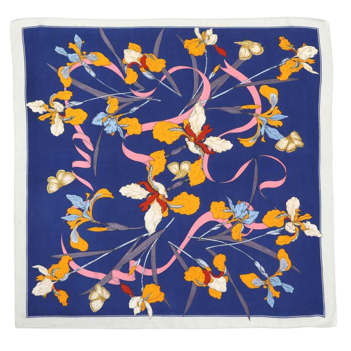 Foulard donna in seta stampa floreale iris Capoverde