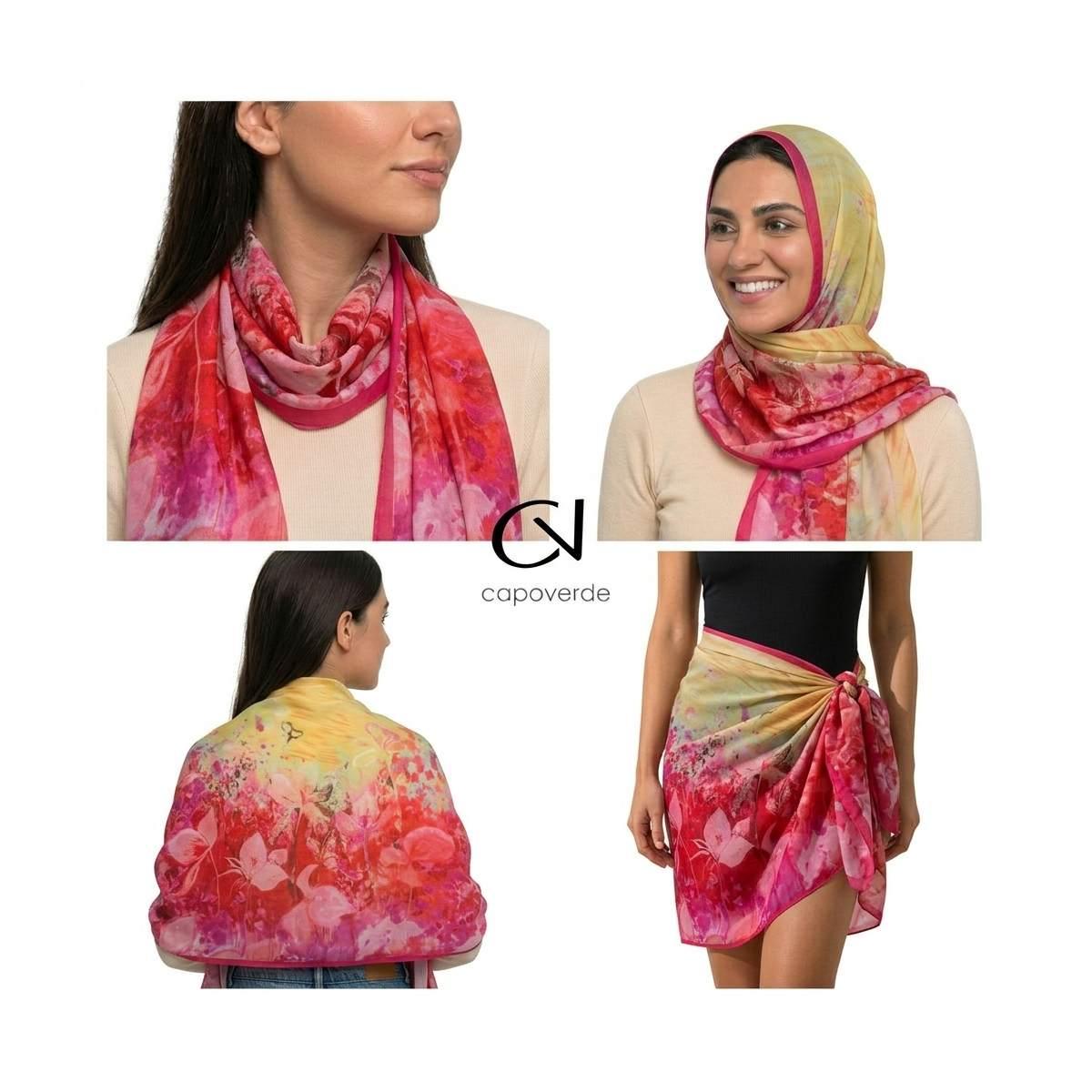 Foulard donna in seta stampa sfumata Capoverde