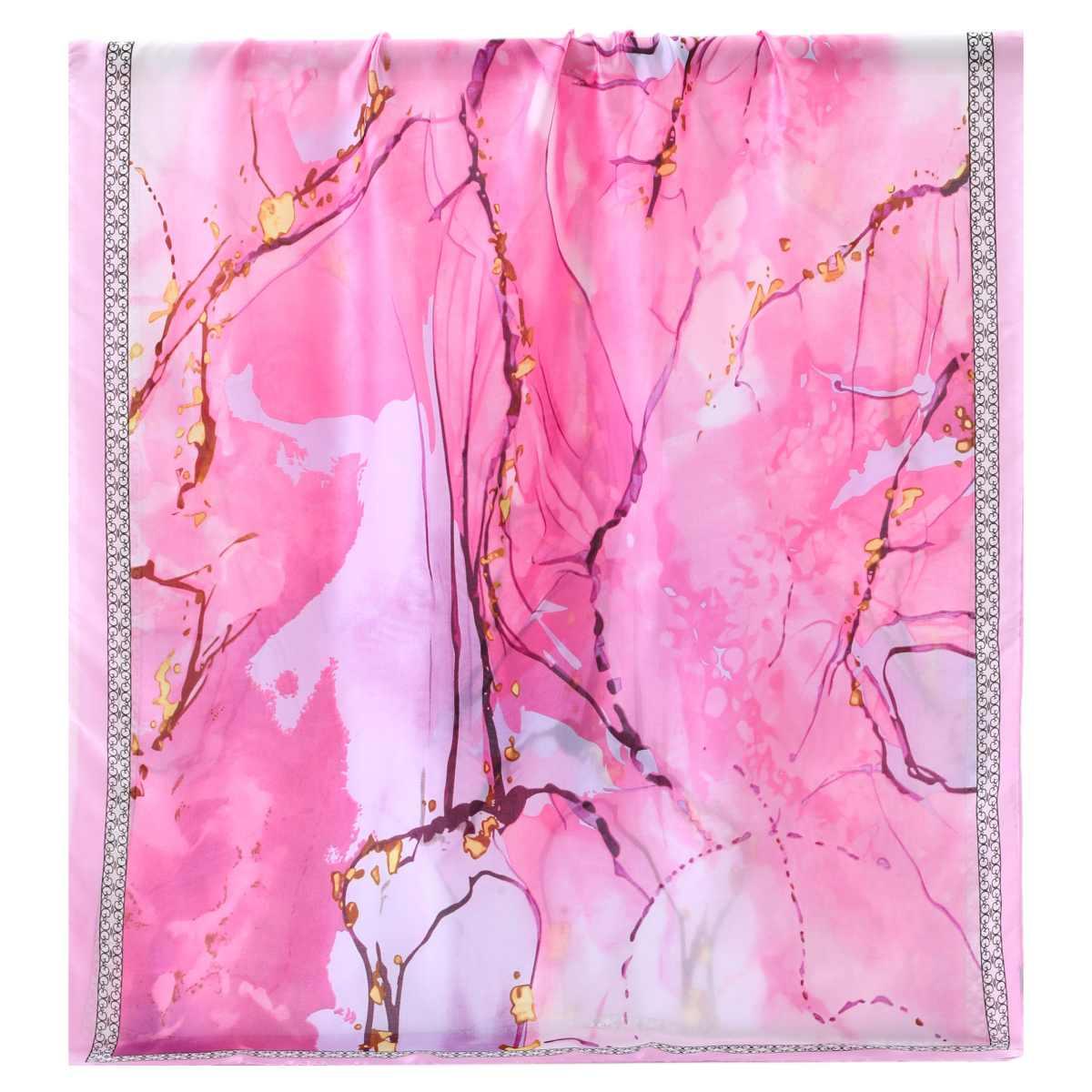 Foulard donna in seta stampa marmorizzata Capoverde