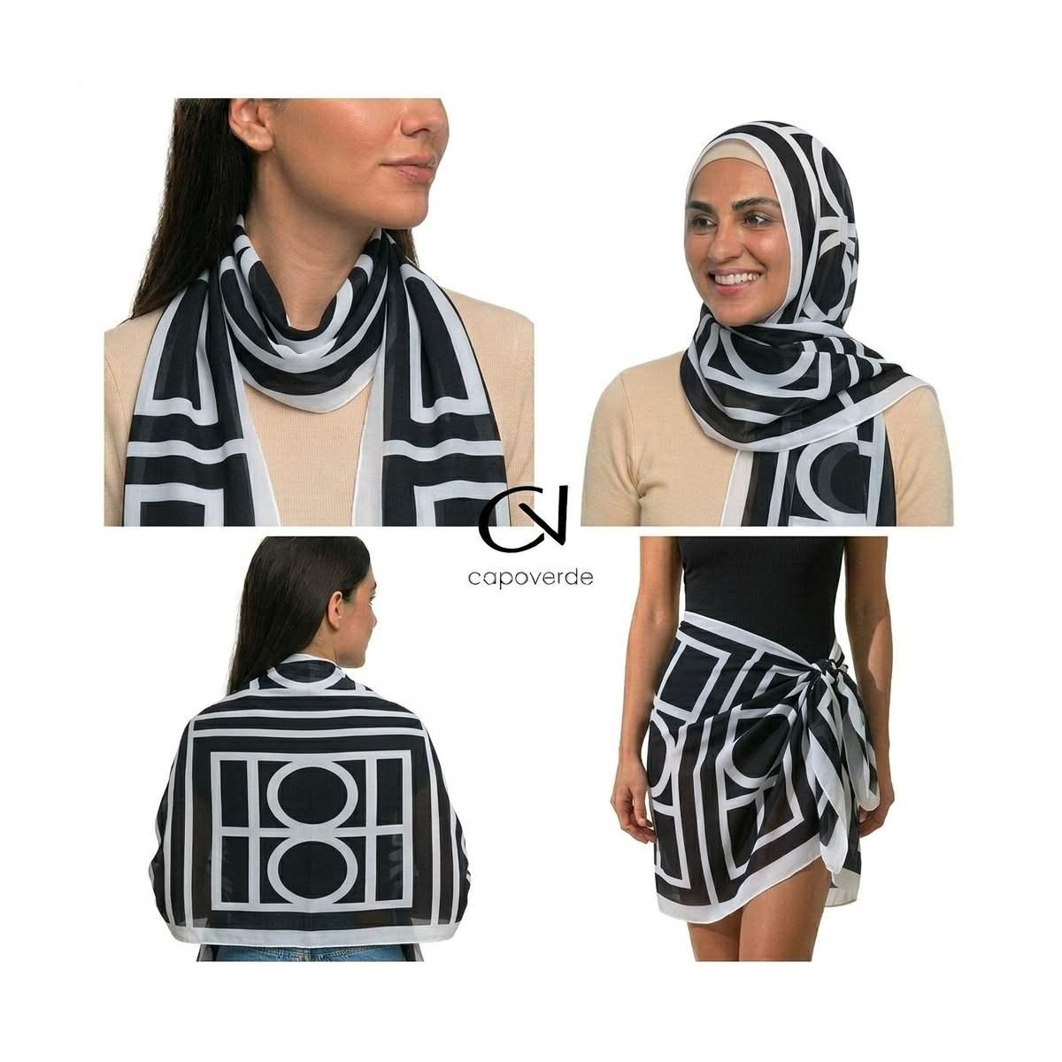 Foulard donna in seta motivo geometrico Capoverde