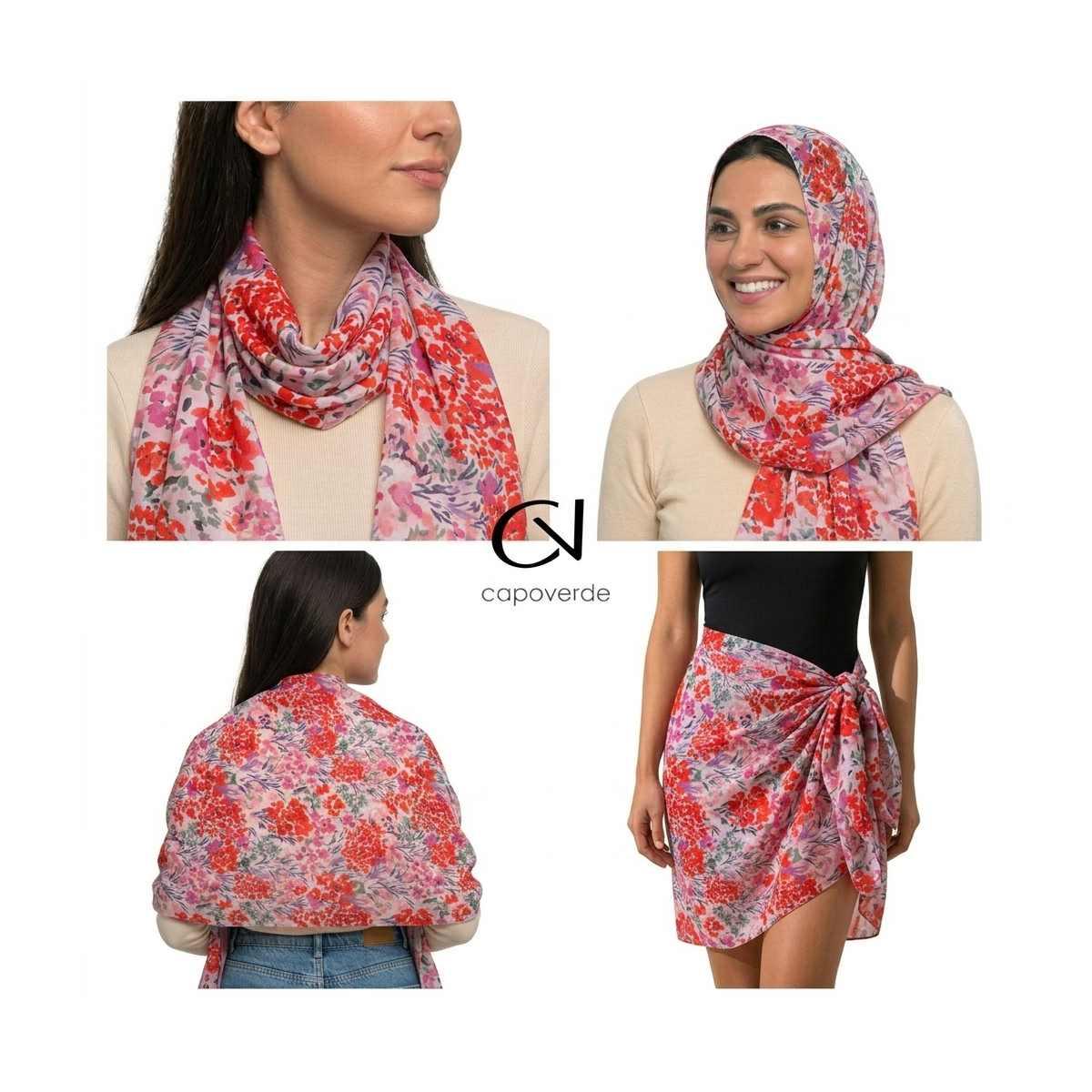 Foulard donna in seta stampa floreale Capoverde