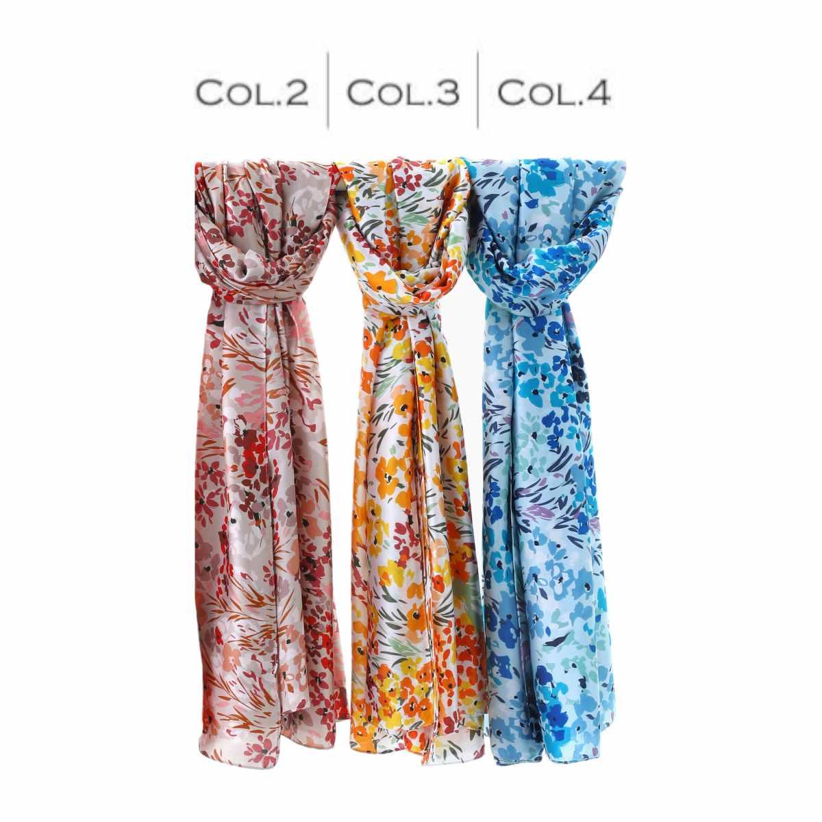 Foulard donna in seta stampa floreale Capoverde