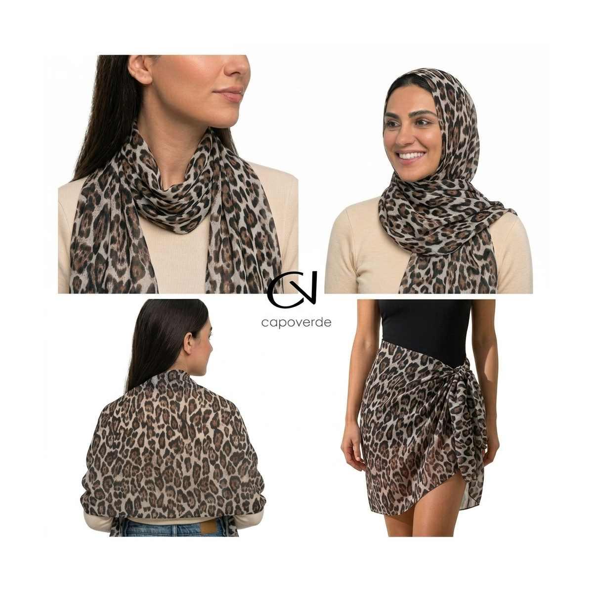 Foulard donna in seta stampa animalier maculata Capoverde