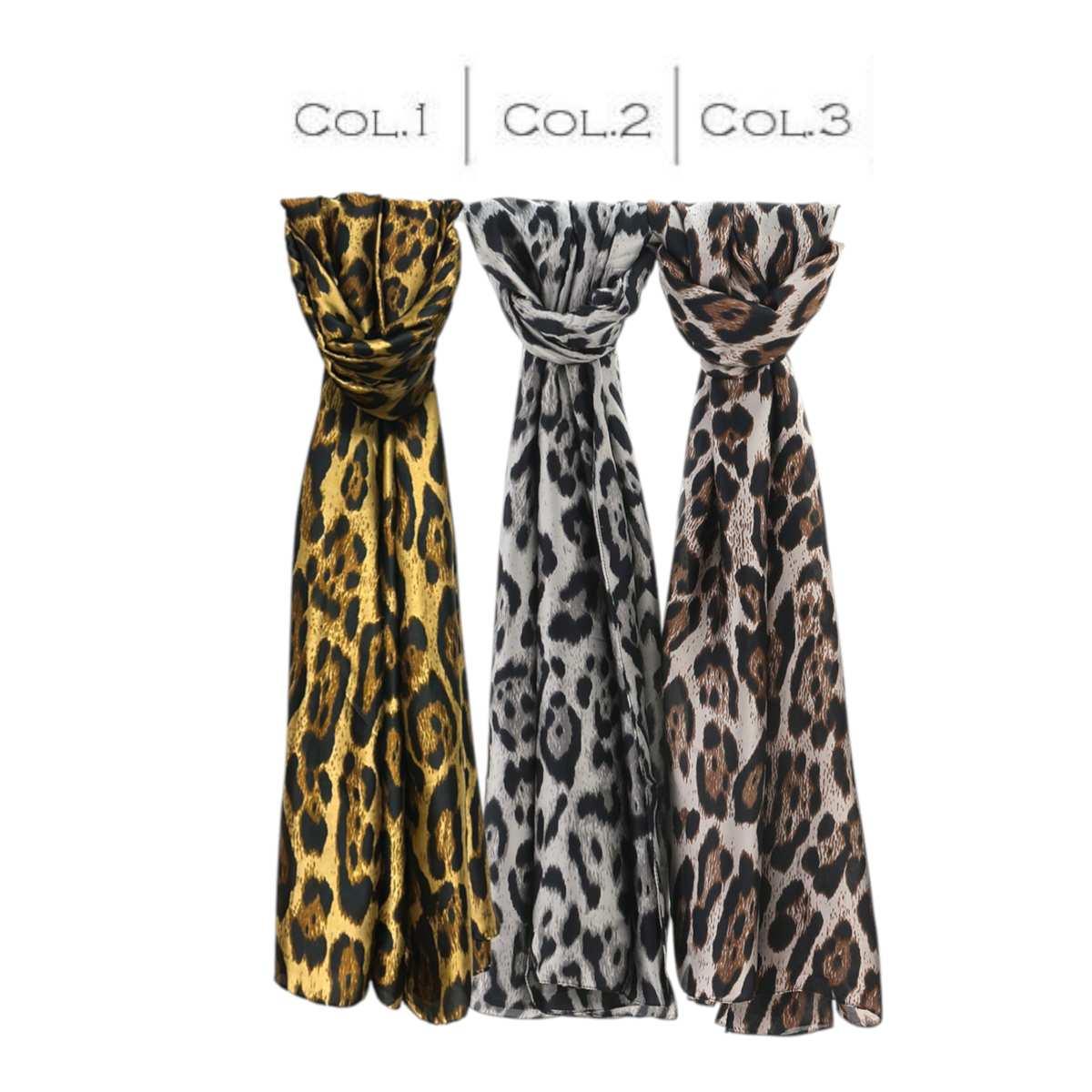 Foulard donna in seta stampa animalier maculata Capoverde