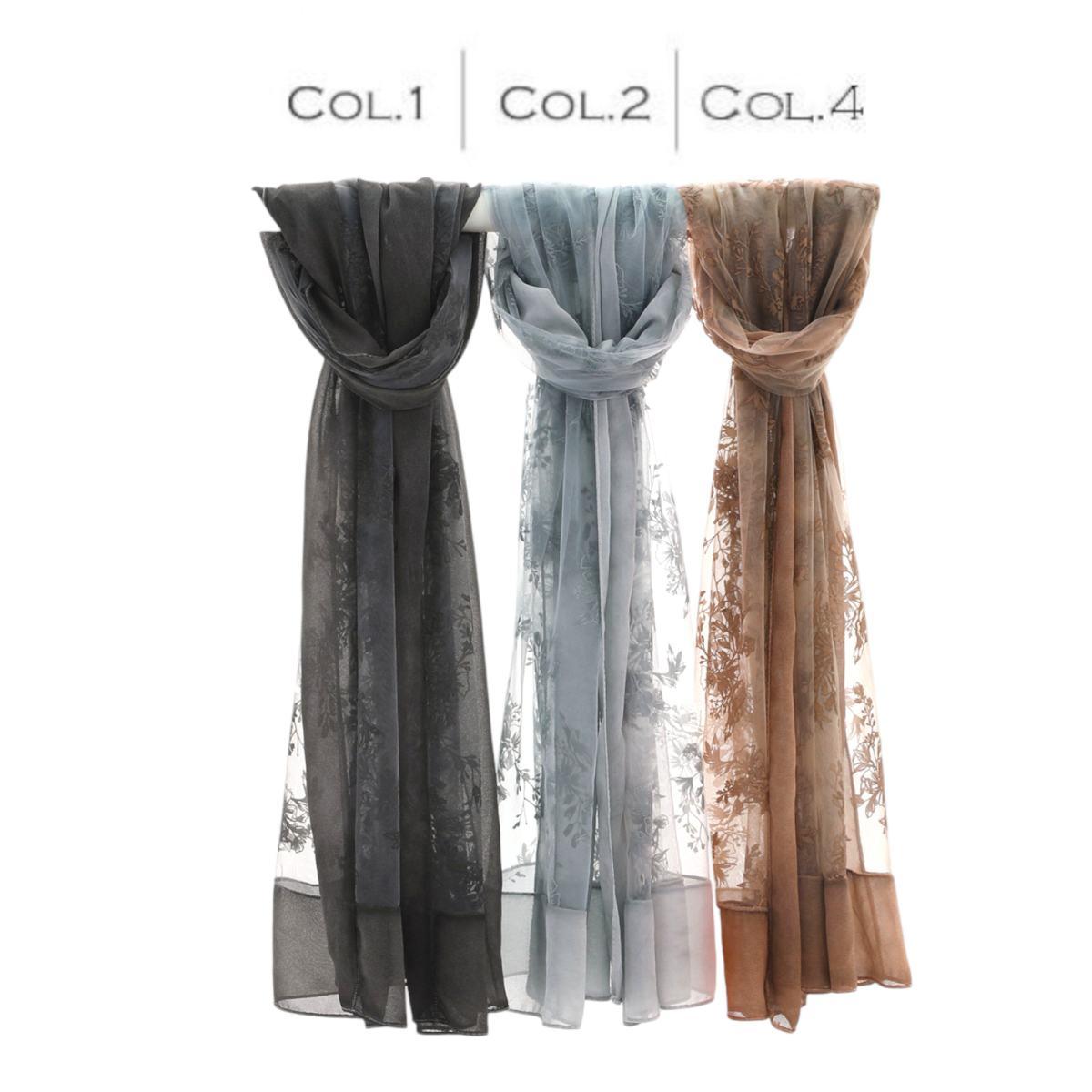 Sciarpa donna in poliestere stampa floreale stilizzata Capoverde