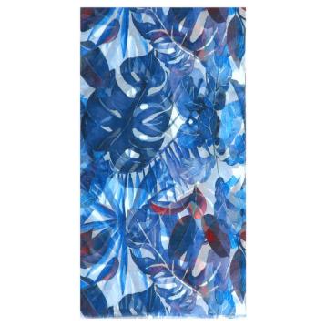 Sciarpa donna in viscosa stampa foglie capoverde