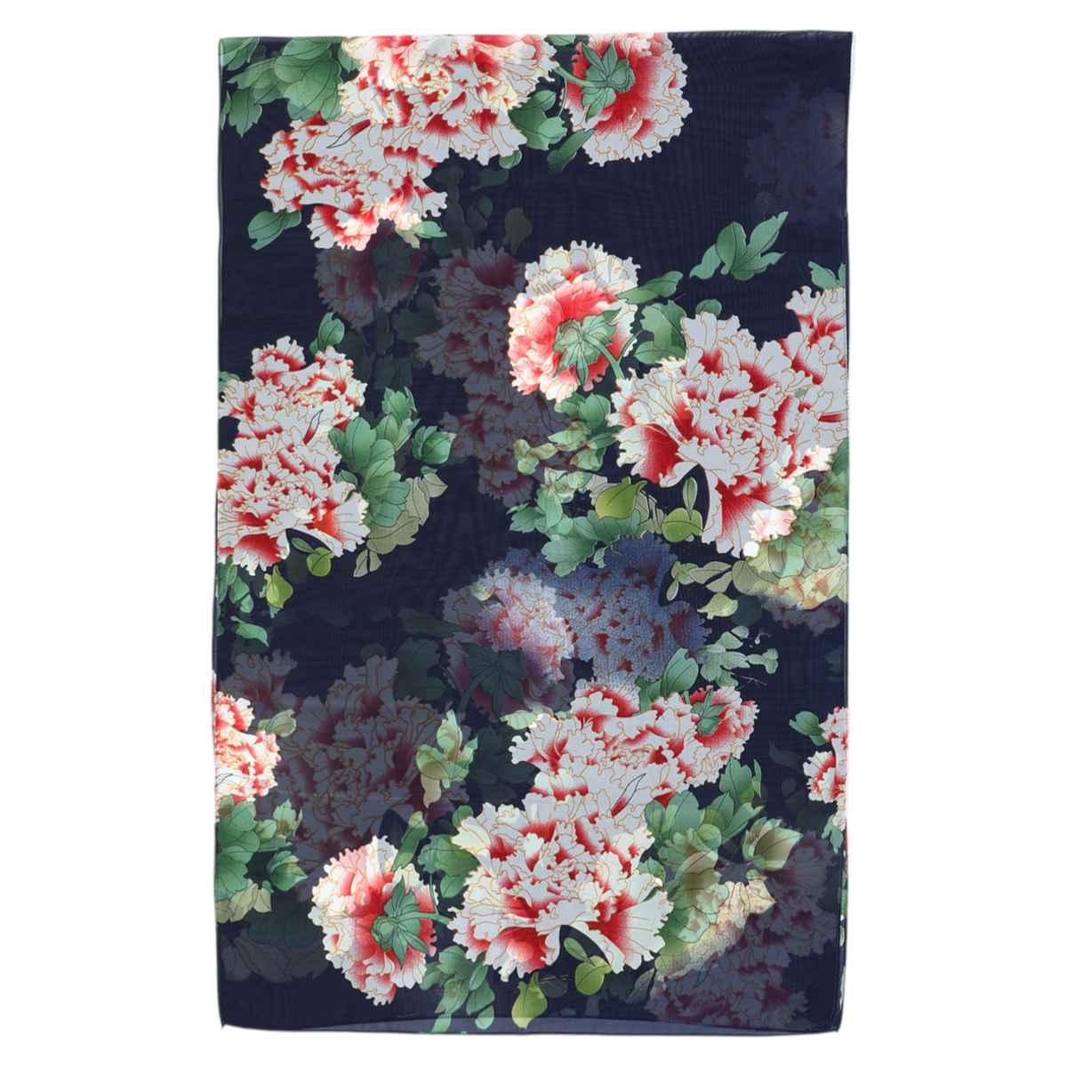 Sciarpa donna in poliestere stampa floreale peonie Capoverde
