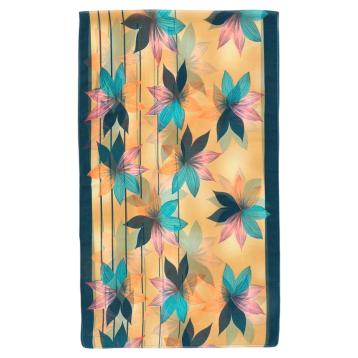 Sciarpa donna in poliestere stampa floreale e righe Capoverde