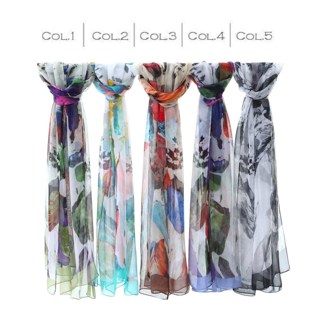 Sciarpa donna in poliestere motivo astratto Capoverde