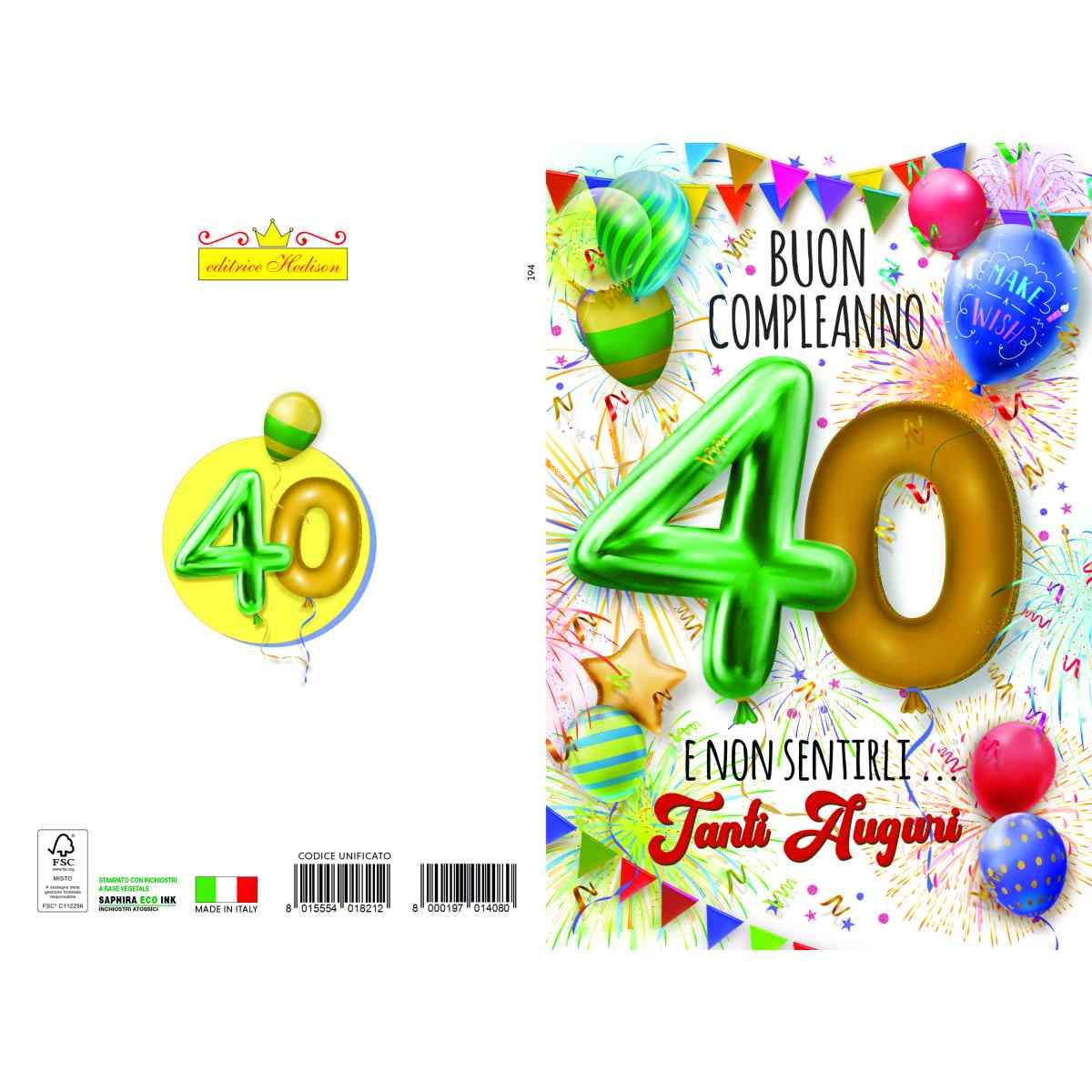 Biglietto auguri 12 pezzi buon compleanno assortiti numeri bimbi /adulti