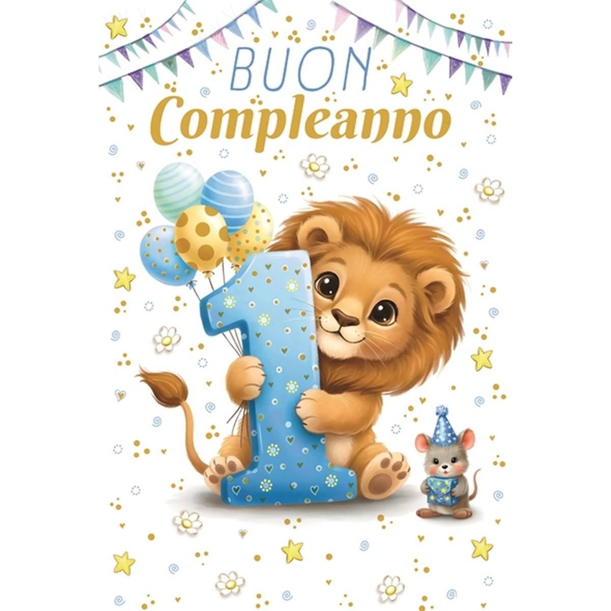 Biglietto auguri 12 pezzi buon compleanno assortiti numeri bimbi /adulti