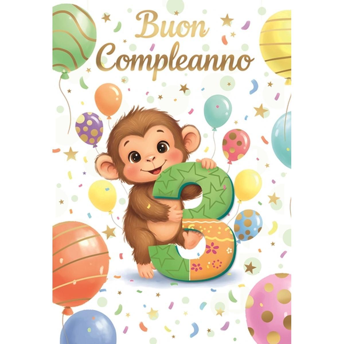 Biglietto auguri 12 pezzi buon compleanno assortiti numeri bimbi /adulti
