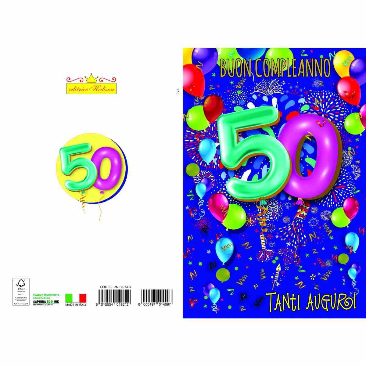 Biglietto auguri 12 pezzi buon compleanno assortiti numeri bimbi /adulti