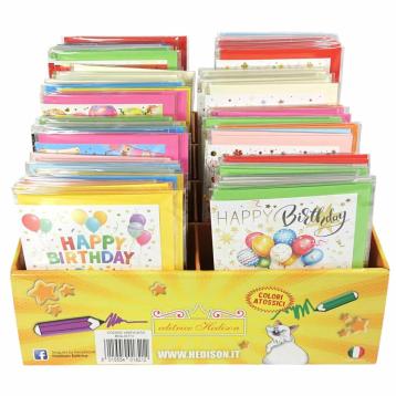 Biglietto auguri cofanetto kit da 96 pezzi assortiti