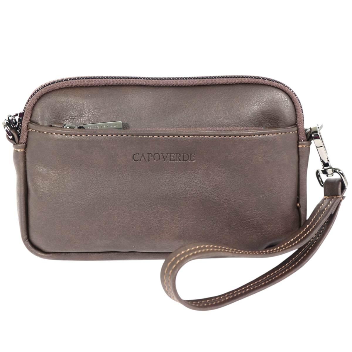 Pochette uomo con tracolla in ecopelle Capoverde Made in Italy