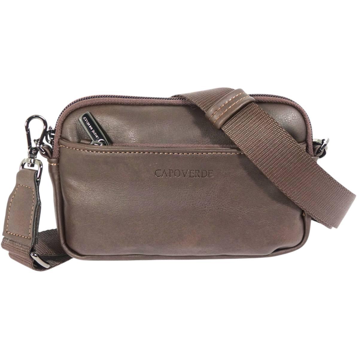 Pochette uomo con tracolla in ecopelle Capoverde Made in Italy