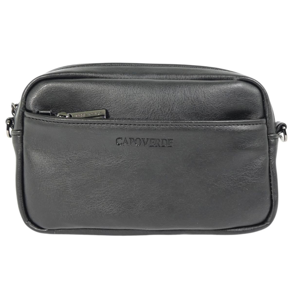 Pochette uomo con tracolla in ecopelle Capoverde Made in Italy