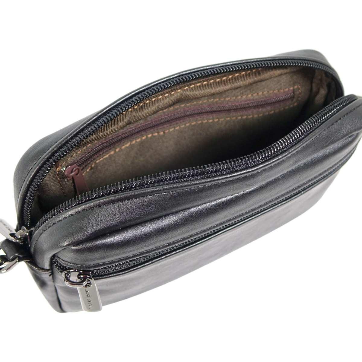 Pochette uomo con tracolla in ecopelle Capoverde Made in Italy