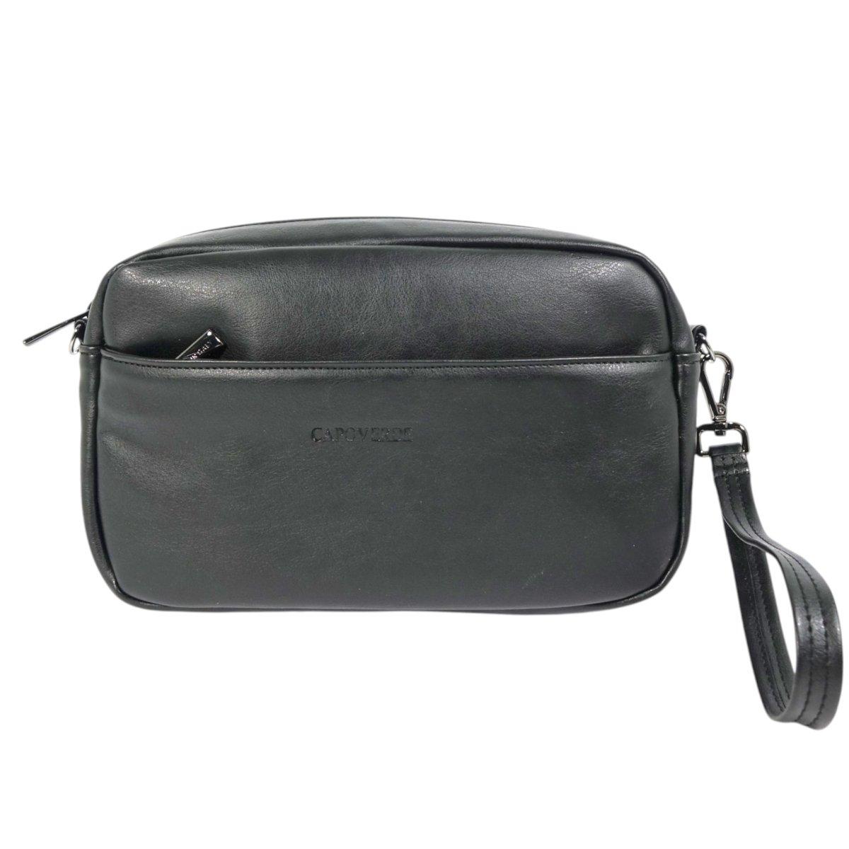 Pochette uomo con tracolla in ecopelle Capoverde Made in Italy