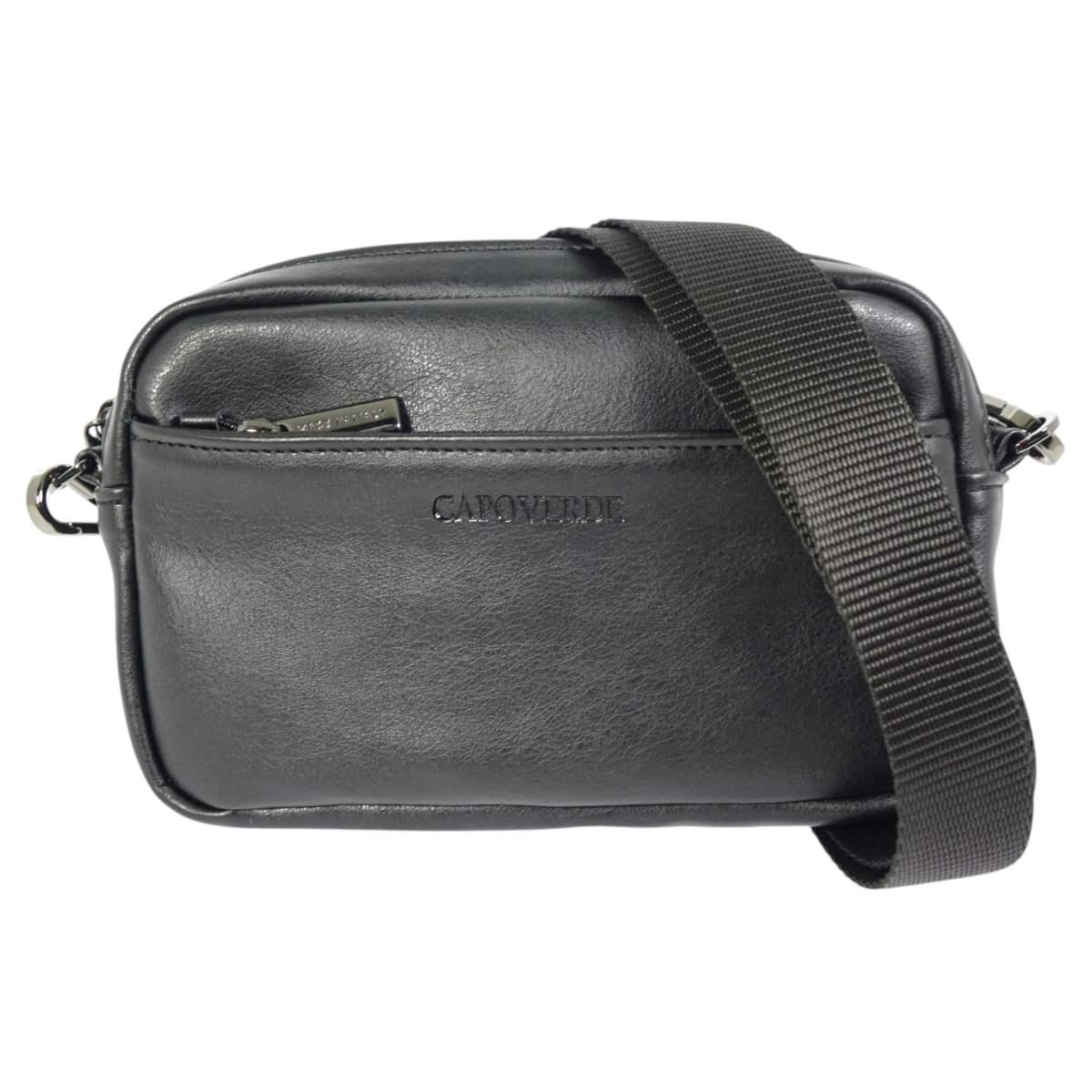 Pochette uomo con tracolla in ecopelle Capoverde Made in Italy