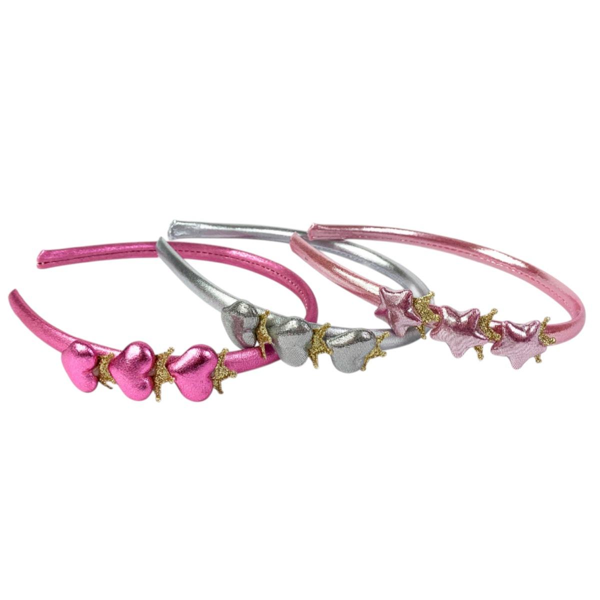 Cerchietto bimba metallic queen box 6 pezzi Le Kikke