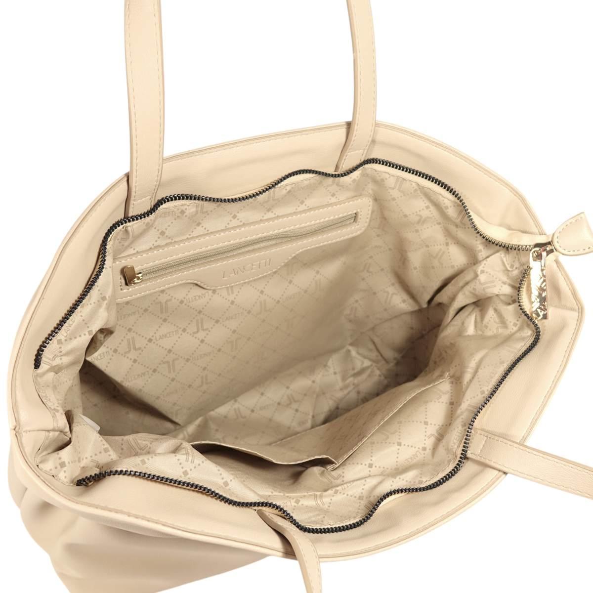 Set 3 pezzi donna borsa shopping, tracolla e pochette linea Adelhide Lancetti