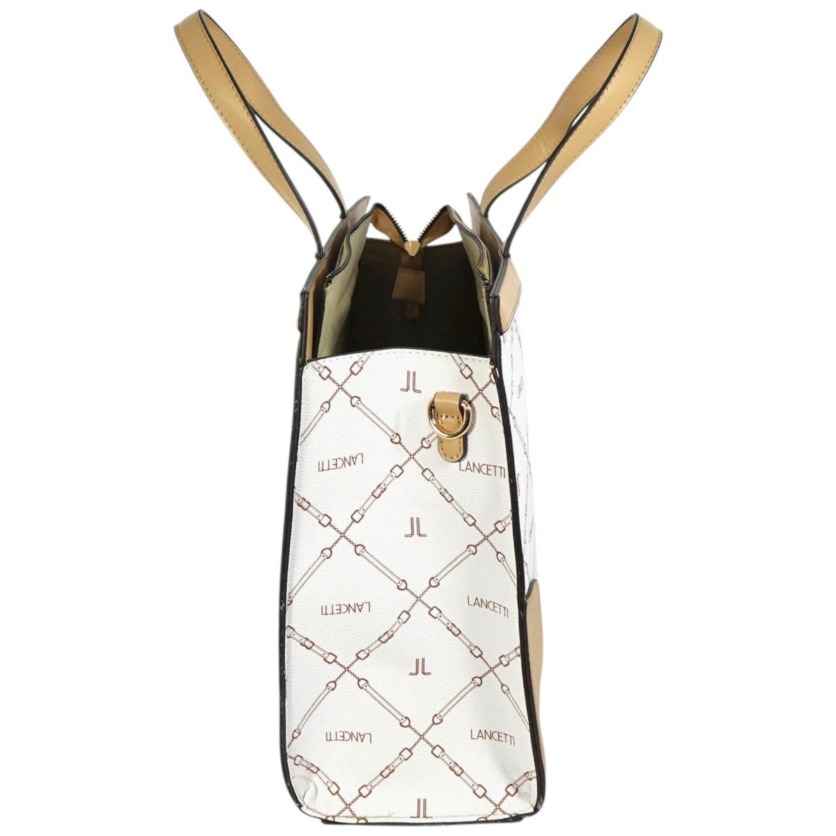 Set 3 pezzi donna borsa shopping, tracolla e tracollina linea Temple Lancetti