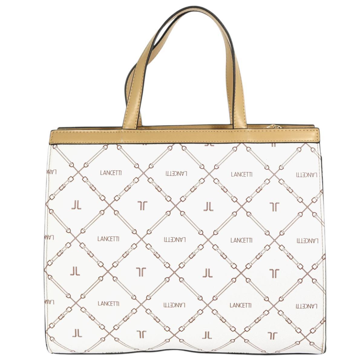 Set 3 pezzi donna borsa shopping, tracolla e tracollina linea Temple Lancetti