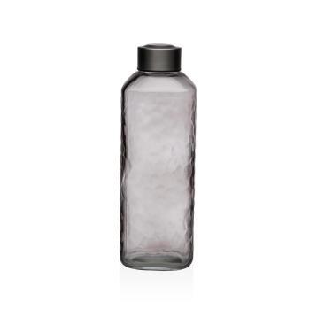 Bottiglia in vetro con tappo a vite 1 litro trasparente Grigio