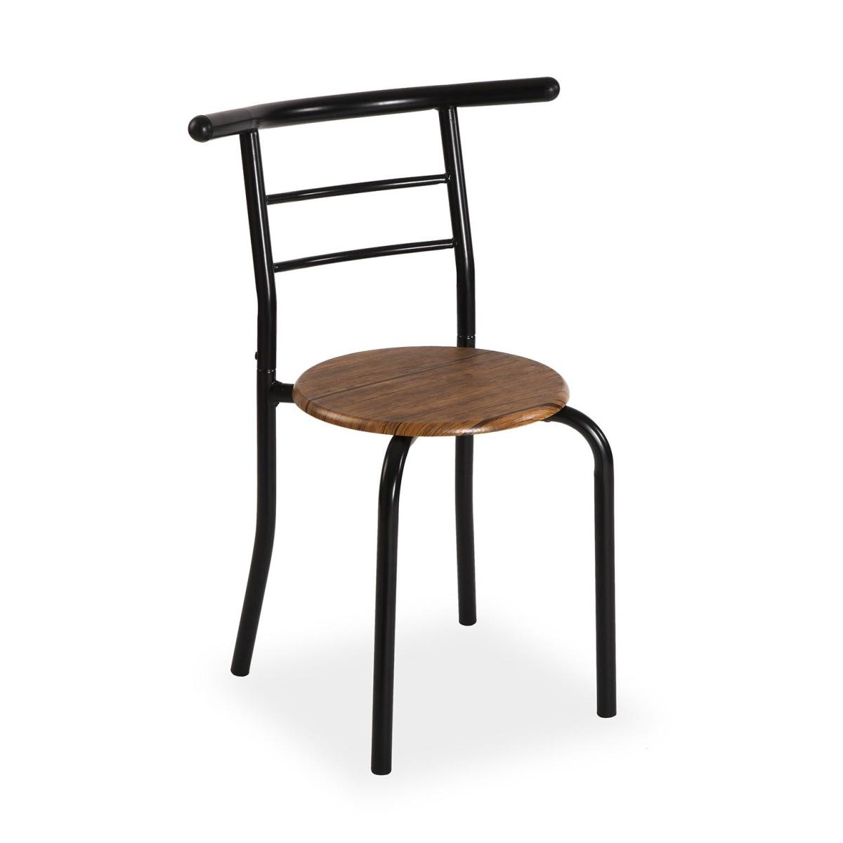 Set tavolo ovale con 2 sedie legno e acciaio