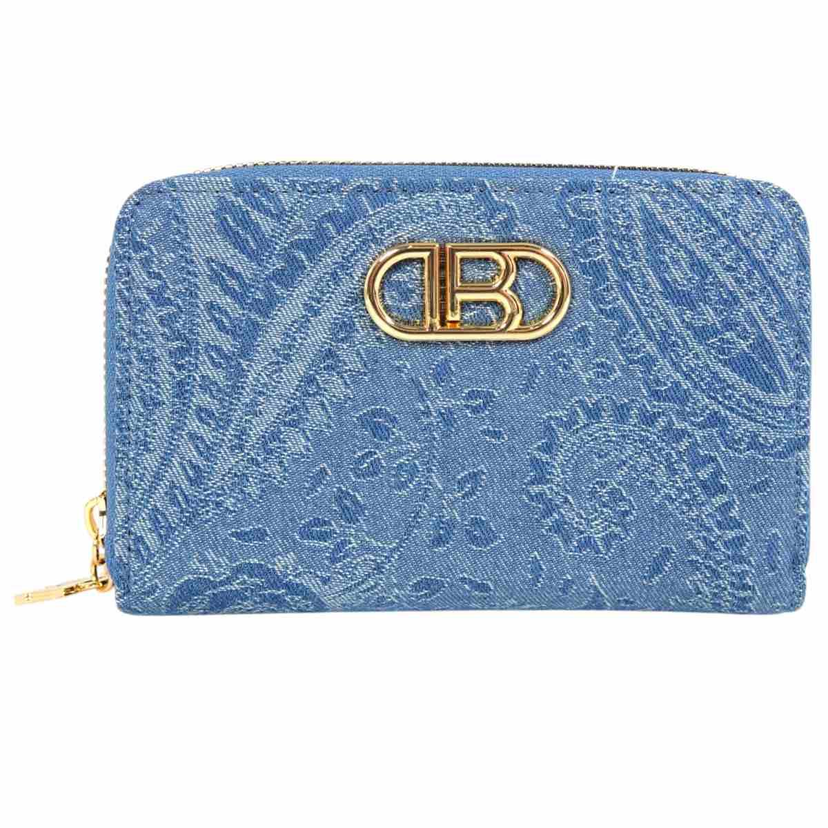 Portafoglio donna in jeans motivo paisley linea Magby Laura Biagiotti