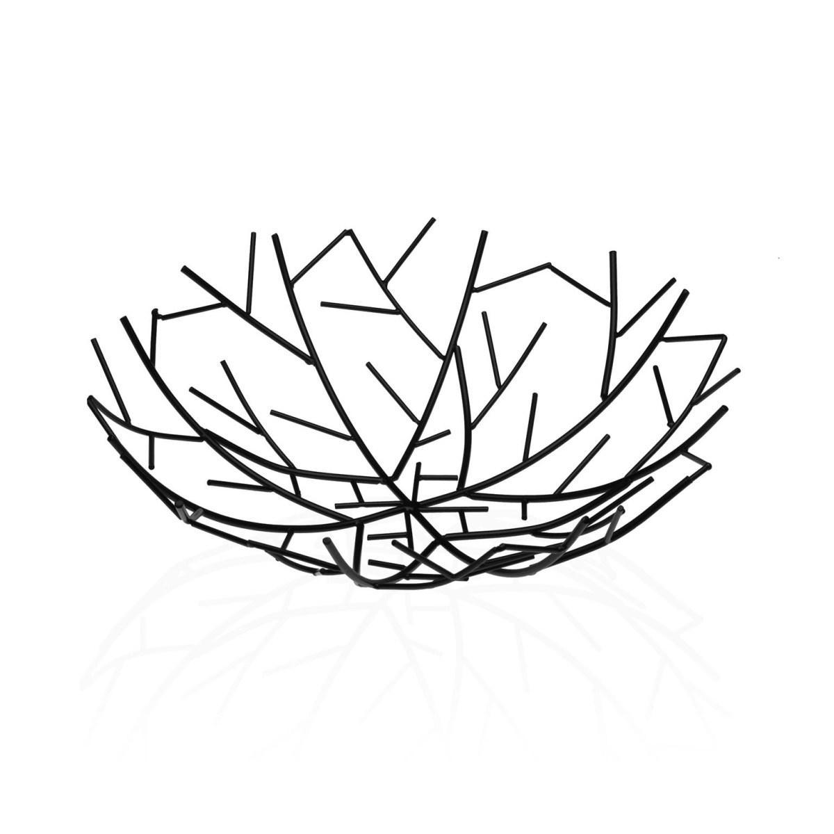 Cesto portafrutta in metallo 30 cm nero