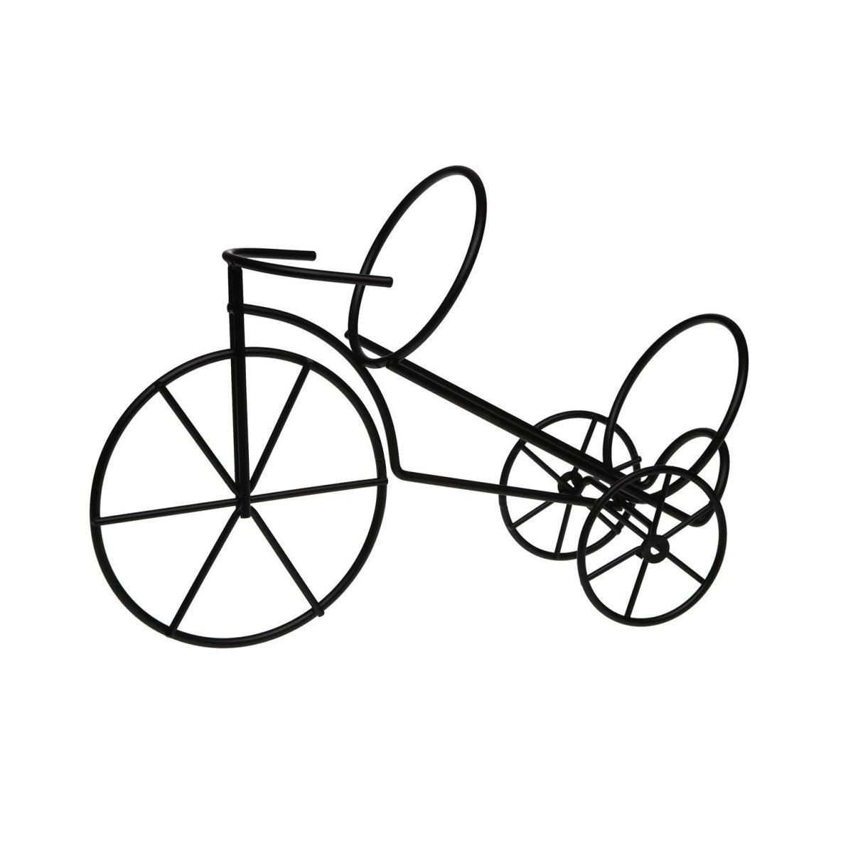 Portabottiglie da vino in metallo bicicletta nero