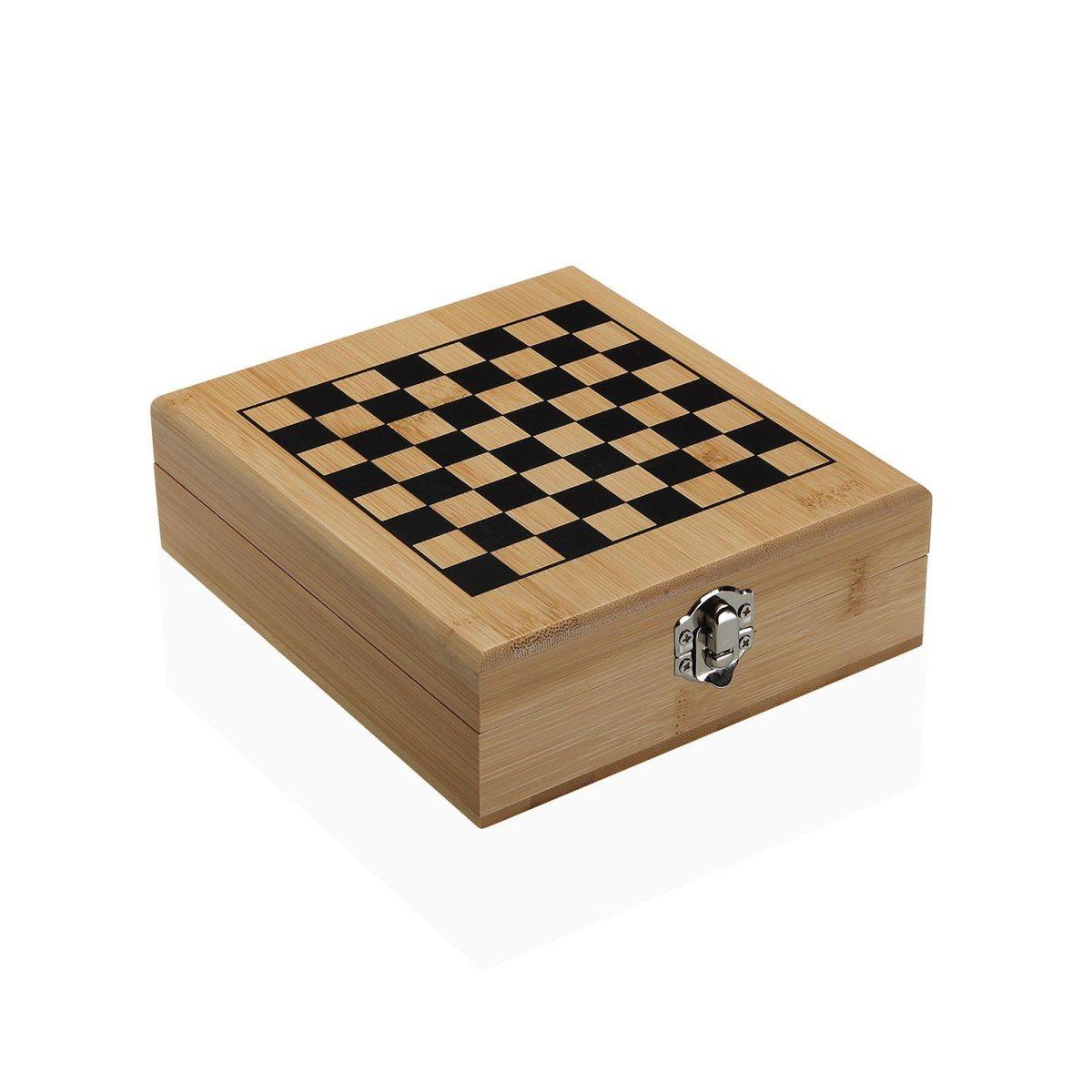 Set da vino 4 pezzi con scatola schacchiera