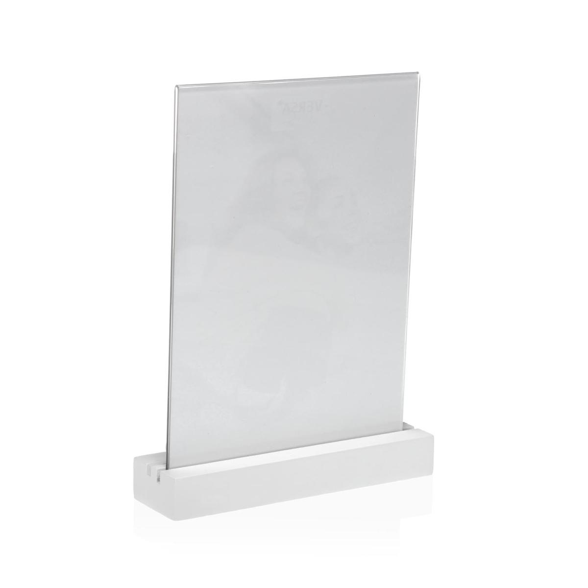 Cornice portafoto a giorno con base in legno Love 10x15 cm