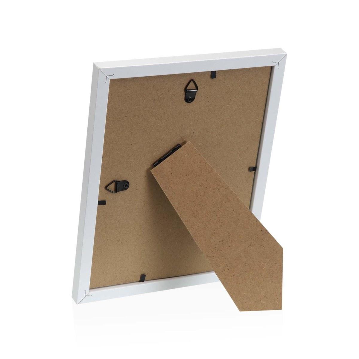 Cornice portafoto in mdf bianco 20x25 cm