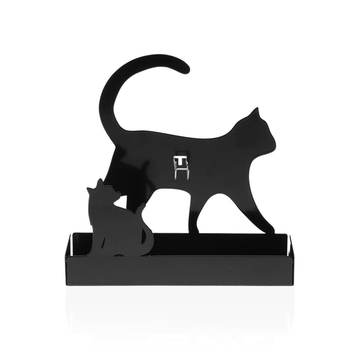 Porta spirale antizanzara supporto in metallo gatto nero