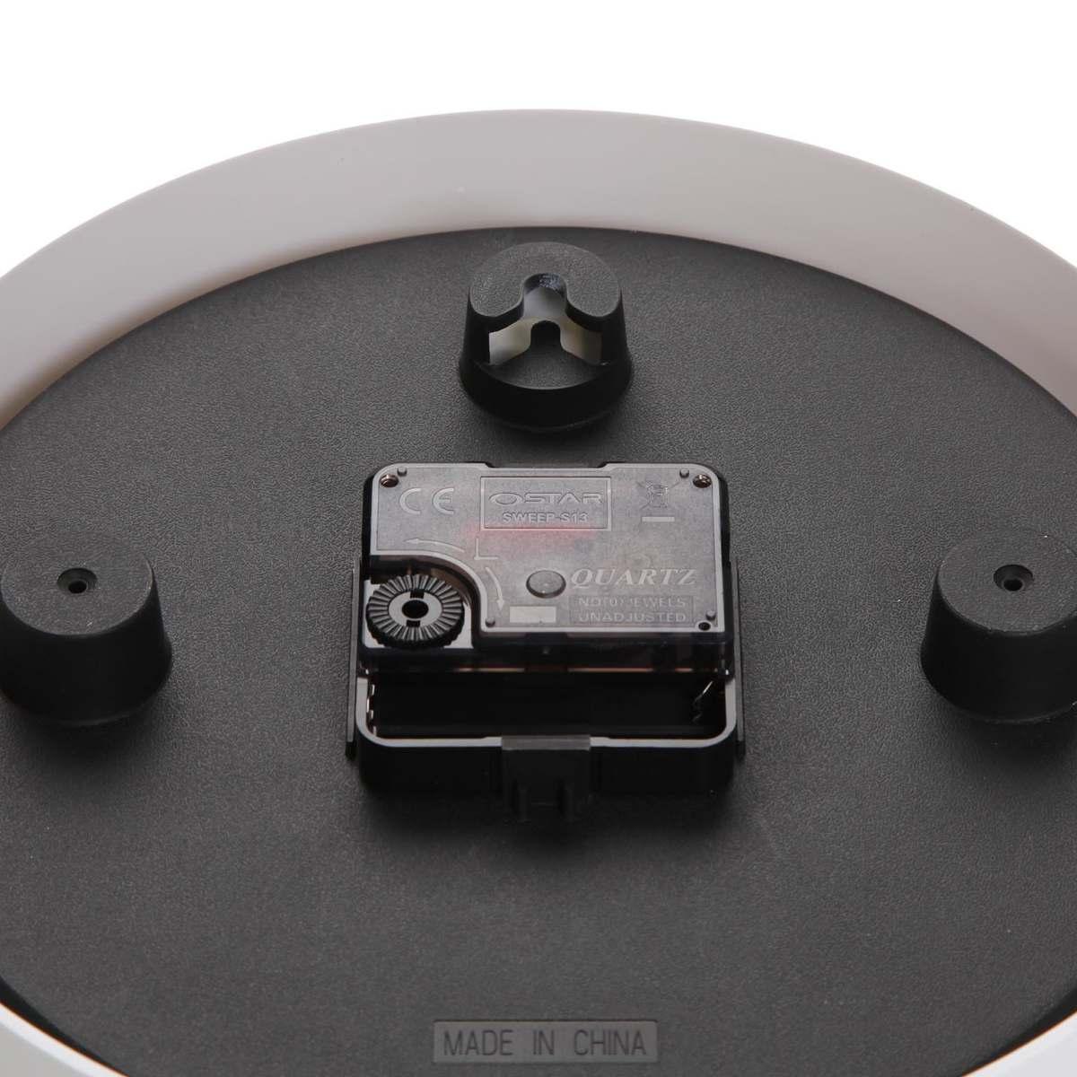 Orologio da parete in plastica bianco movimento silenzioso 30 cm