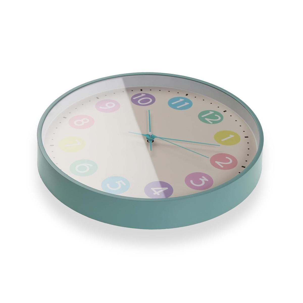 Orologio da parete in plastica multicolore pastello movimento silenzioso 30 cm
