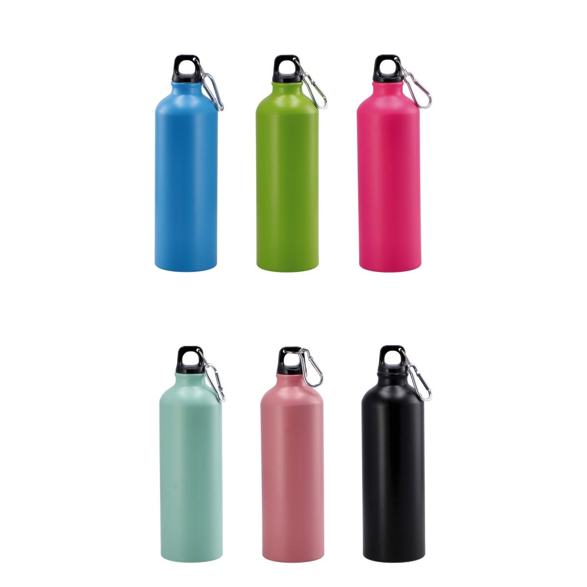Borraccia in alluminio con tappo a vite e moschettone 750 ml