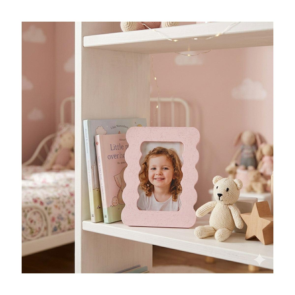 Cornice portafoto in mdf Niky ad onde 13x18 cm
