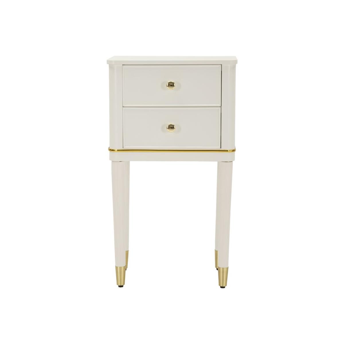 Comodino camille bianco cm 40x30x71
