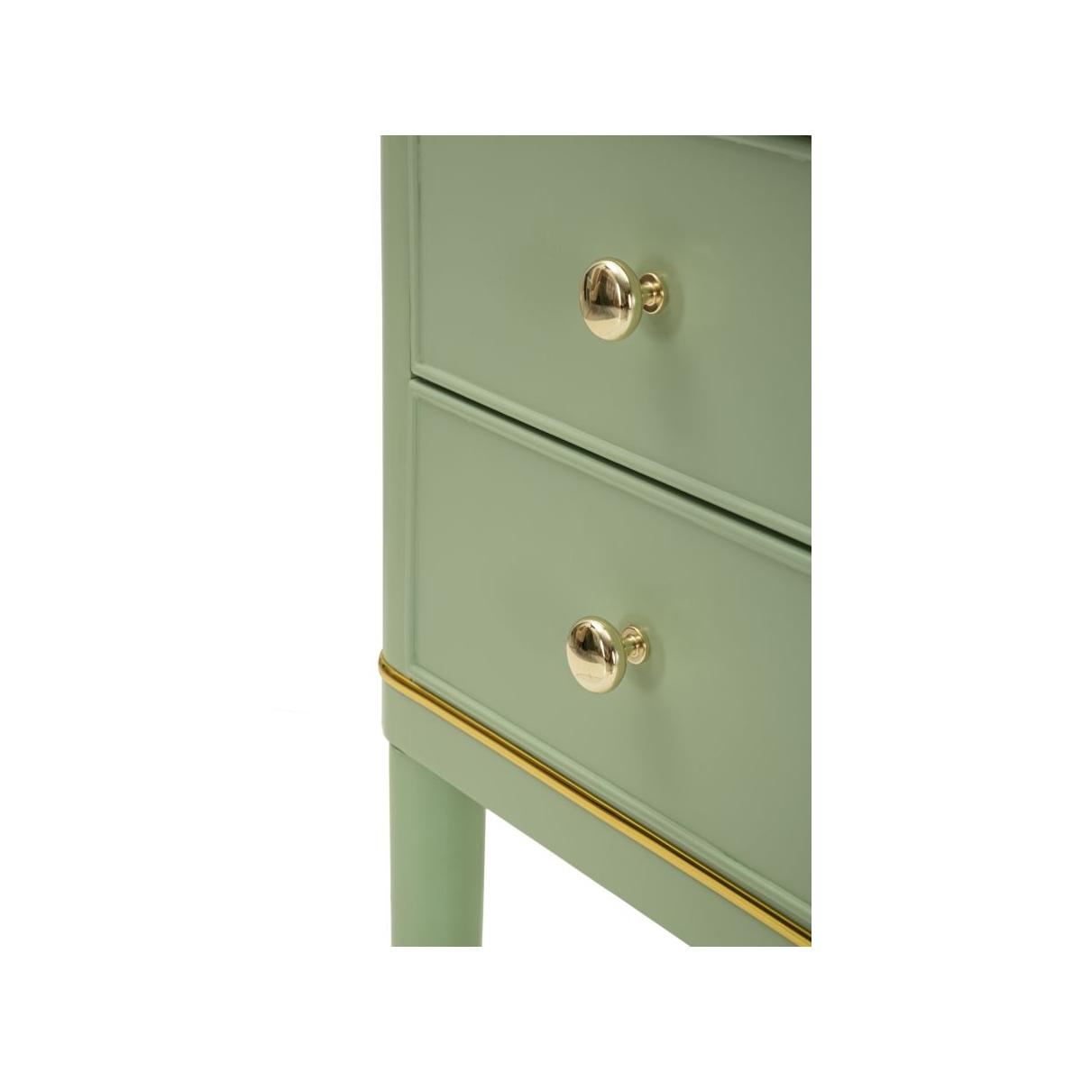 Comodino camille verde cm 40x30x71