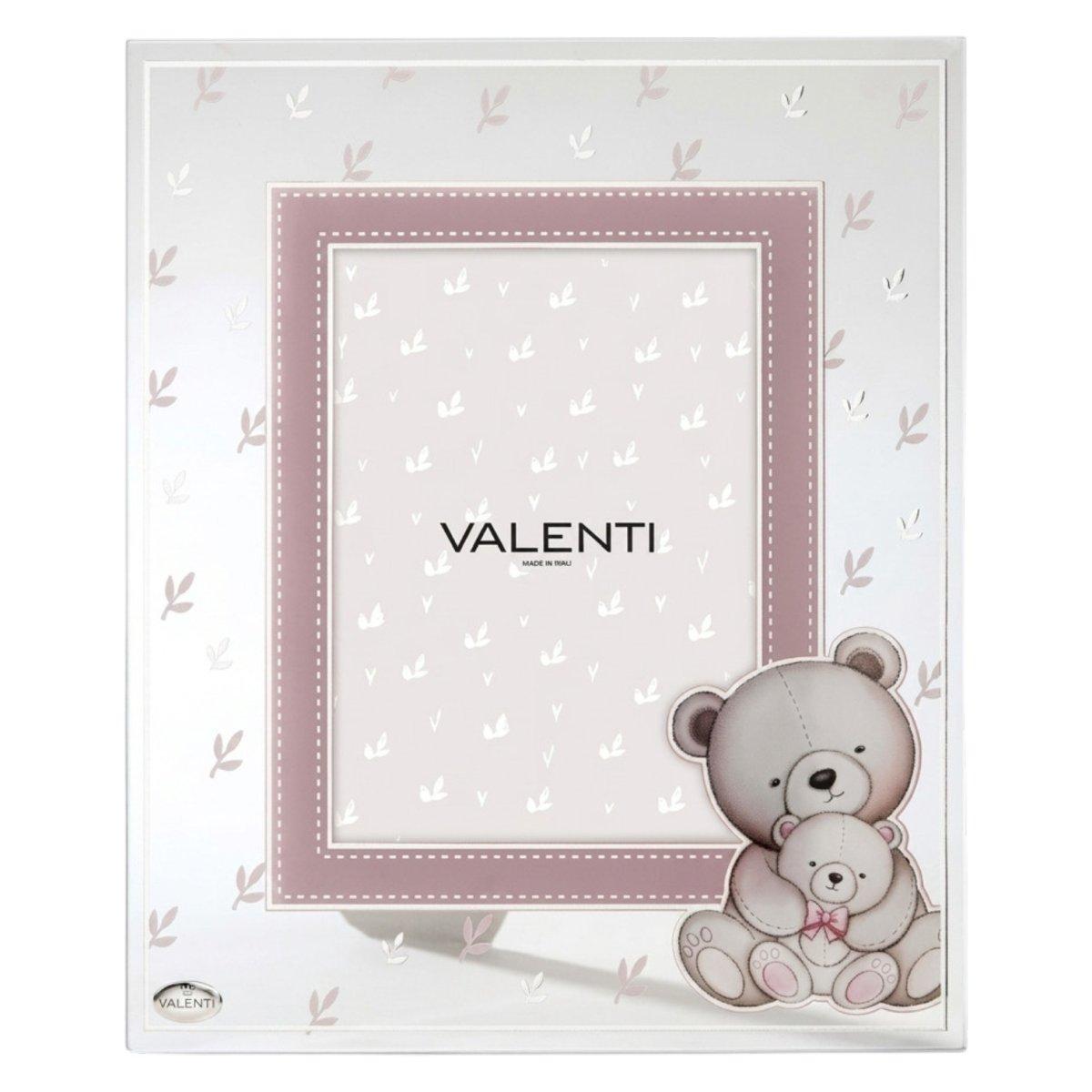 Cornice portafoto in vetro 13x18 cm orsetti rosa Valenti