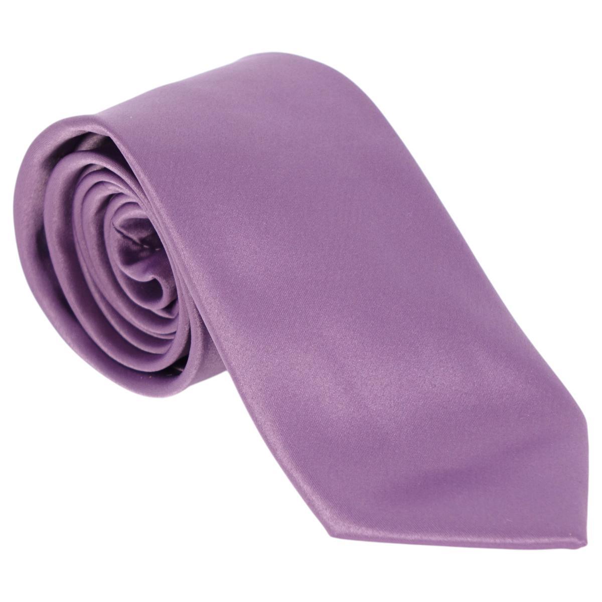 Cravatta classica uomo tinta unita liscia raso tonalità del viola