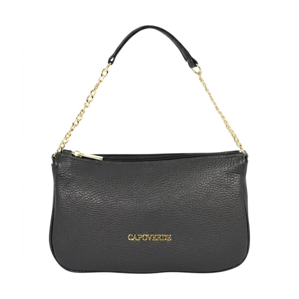 Borsa donna con tracolla in vera pelle Made in Italy Capoverde